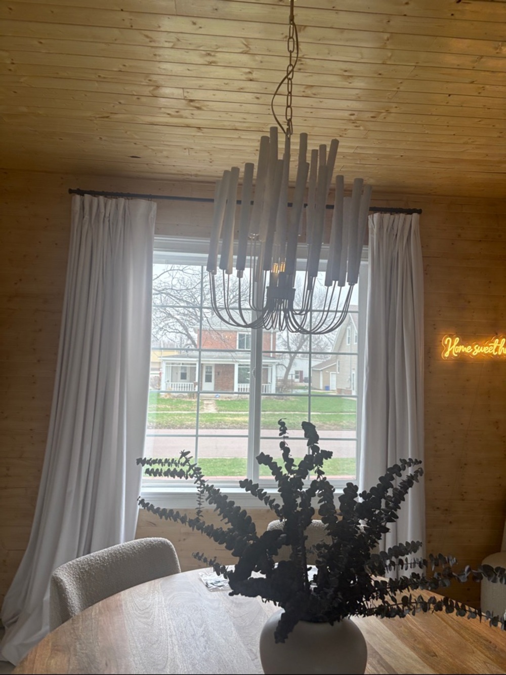 White Modern Pendant Chandelier by